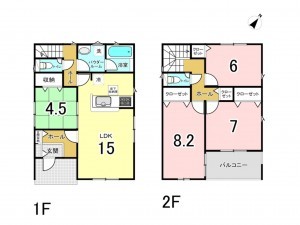 福山市草戸町、新築一戸建ての間取り画像です