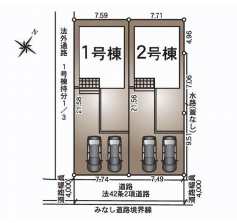 福山市草戸町、新築一戸建ての間取り画像です