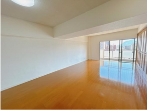 福山市西町、マンションの居間画像です