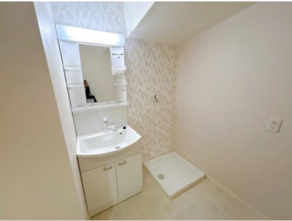 福山市西町、マンションの洗面画像です