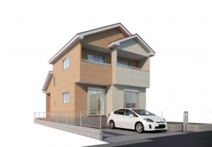 福山市川口町、新築一戸建ての完成予想図（外観）画像です