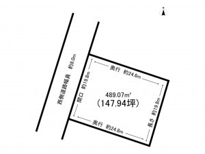 福山市新涯町、土地の間取り画像です