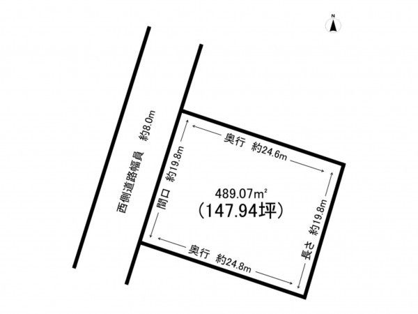 福山市新涯町、土地の間取り画像です