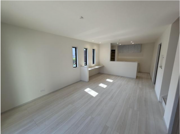 福山市幕山台、新築一戸建ての居間画像です