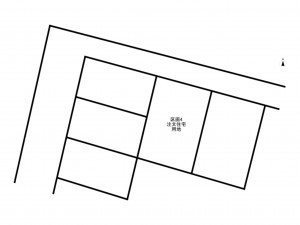 福山市御船町、土地の間取り画像です