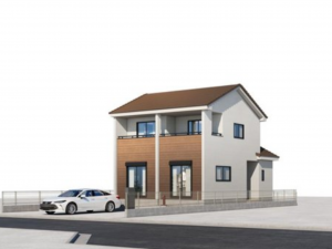 福山市水呑町、新築一戸建ての完成予想図（外観）画像です