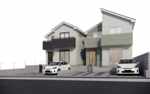 福山市幕山台、新築一戸建ての完成予想図（外観）画像です