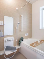 福山市幕山台、新築一戸建ての風呂画像です