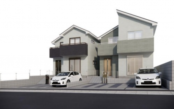 福山市幕山台、新築一戸建ての完成予想図（外観）画像です