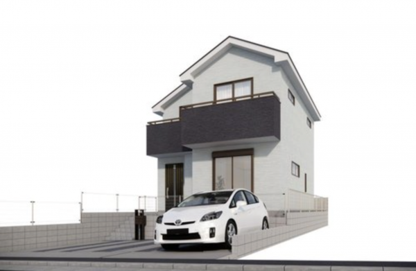 福山市幕山台、新築一戸建ての完成予想図（外観）画像です