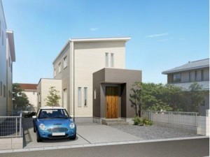 福山市南蔵王町、新築一戸建ての外観画像です