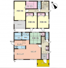 福山市春日町浦上、中古一戸建ての間取り画像です