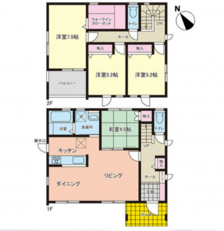 福山市春日町浦上、中古一戸建ての間取り画像です