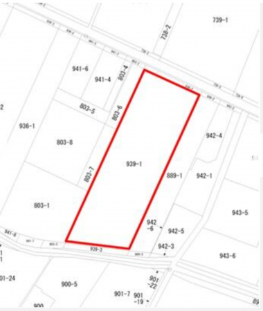 福山市新市町大字戸手、土地の間取り画像です