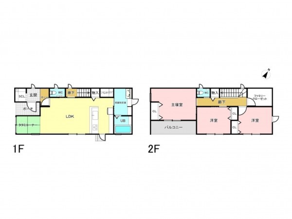 福山市本庄町中、新築一戸建ての間取り画像です