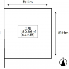 福山市、土地の間取り画像です