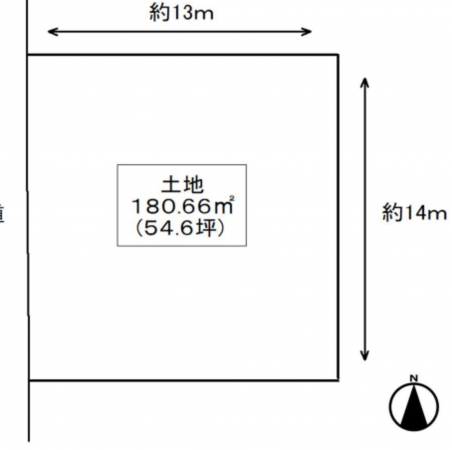 福山市、土地の間取り画像です