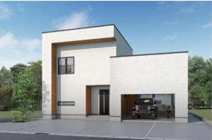 福山市横尾町、新築一戸建ての完成予想図（外観）画像です