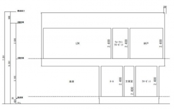 福山市横尾町、新築一戸建ての間取り画像です