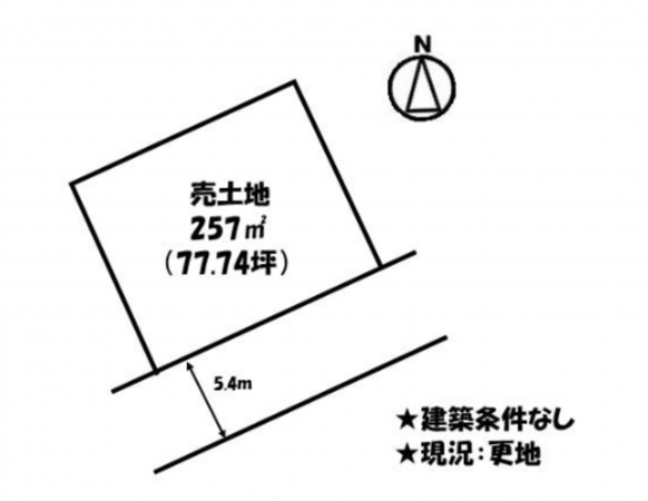 福山市能島、土地の間取り画像です