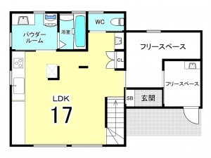 福山市加茂町字中野、中古一戸建ての間取り画像です
