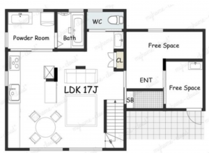 福山市加茂町字中野、中古一戸建ての間取り画像です