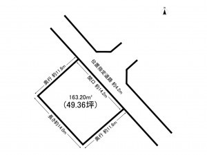 福山市草戸町、土地の間取り画像です
