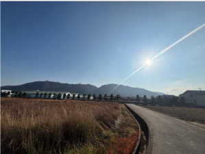 福山市駅家町大字江良、土地の前面道路を含む現地写真画像です