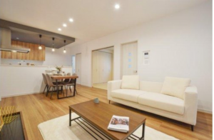 福山市、新築一戸建ての居間画像です