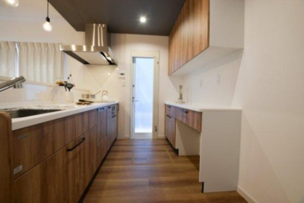 福山市、新築一戸建てのキッチン画像です