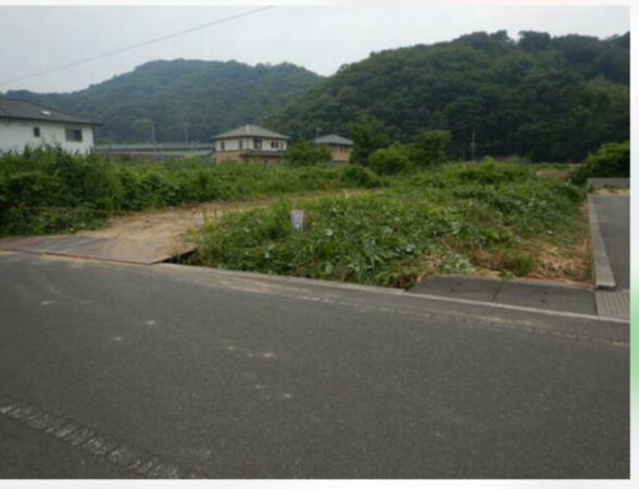 福山市、土地の前面道路を含む現地写真画像です