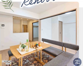 福山市西町、マンションの居間画像です