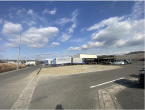 福山市千田町、土地の前面道路を含む現地写真画像です