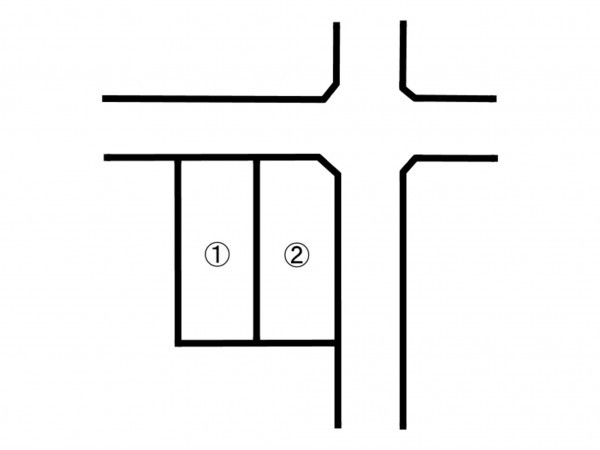 福山市坪生町、土地の間取り画像です