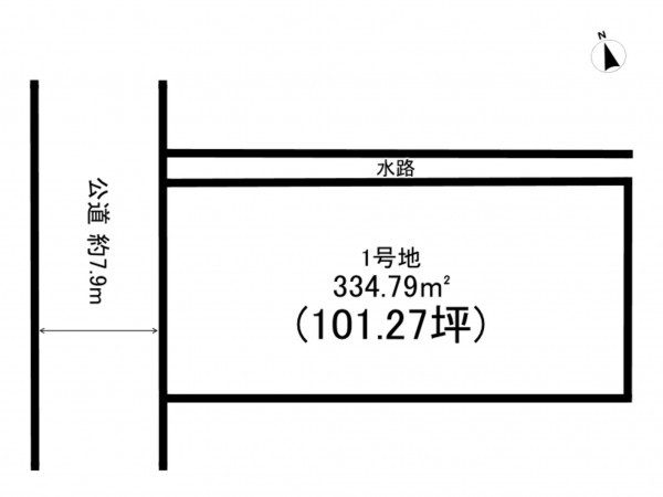 福山市新涯町、土地の間取り画像です