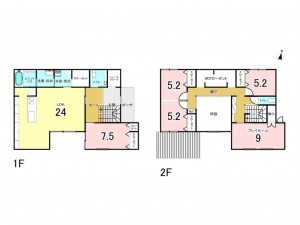 福山市、中古一戸建ての間取り画像です