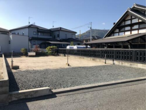 福山市御幸町大字森脇、土地の前面道路を含む現地写真画像です