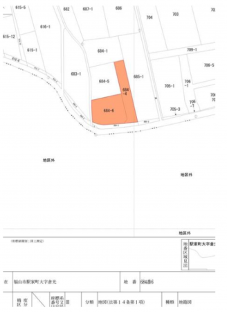 福山市駅家町大字倉光、土地の間取り画像です