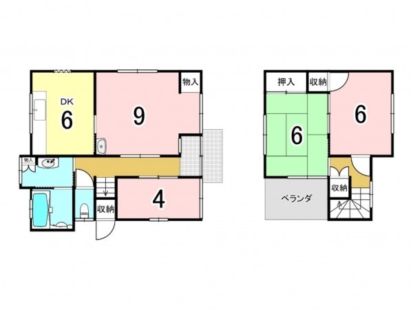 福山市東川口町、中古一戸建ての間取り画像です