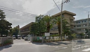 福山市川口町、土地の中学校画像です