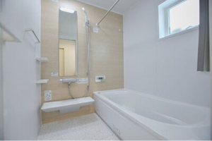 福山市川口町、新築一戸建ての風呂画像です