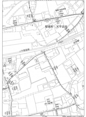 福山市駅家町大字近田、土地の地図画像です