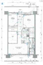 福山市南蔵王町、マンションの間取り画像です