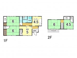 府中市目崎町、中古一戸建ての間取り画像です
