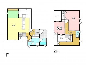 福山市西深津町、新築一戸建ての間取り画像です