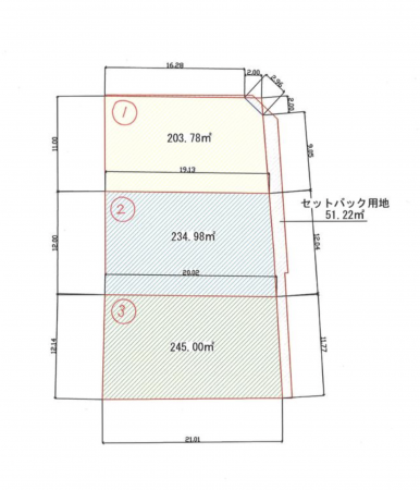 福山市駅家町大字近田、土地の間取り画像です