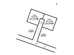 福山市川口町、土地の間取り画像です