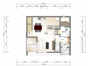 福山市川口町、土地の間取り画像です