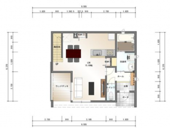 福山市川口町、土地の間取り画像です