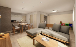 福山市新涯町、新築一戸建ての内装画像です